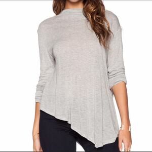 Michael Stars Asymmetrical Mock Crop Shirt OS